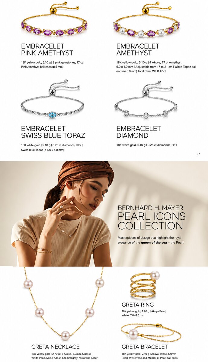 Bernhard H. Mayer jewellery collection — promotional flyer