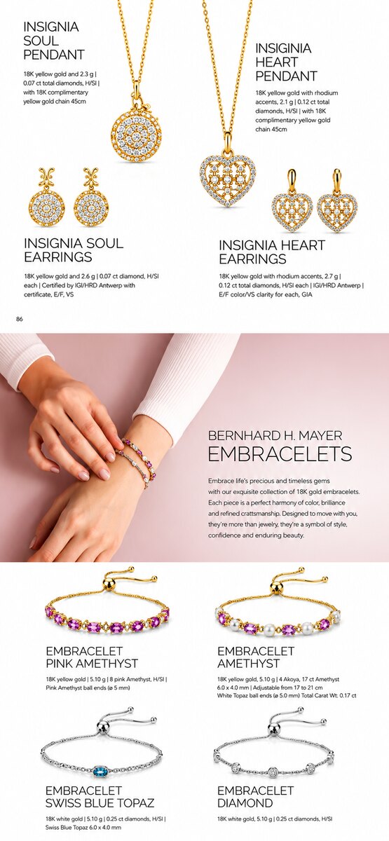 Bernhard H. Mayer jewellery collection — promotional flyer