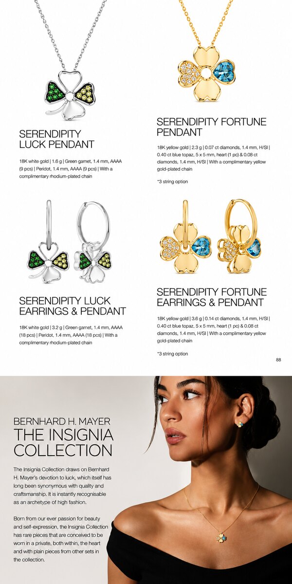 Bernhard H. Mayer jewellery collection — promotional flyer