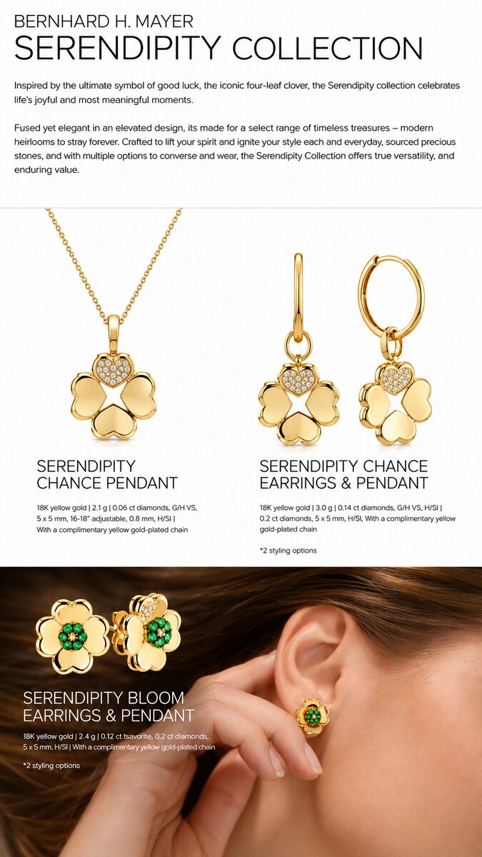 Bernhard H. Mayer jewellery collection — promotional flyer
