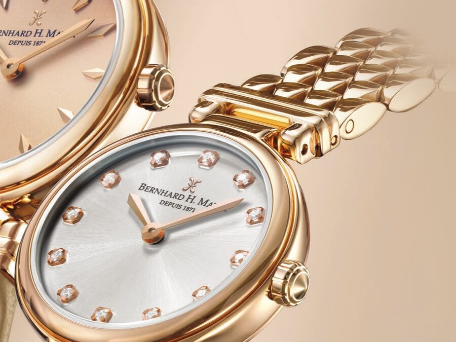 Lurve ladies watch — rose gold PVD with vegan leather strap