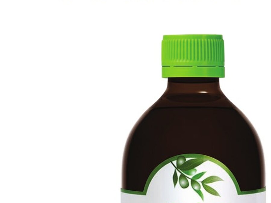 Olé Olive Leaf Extract — peppermint-flavoured tonic bottle