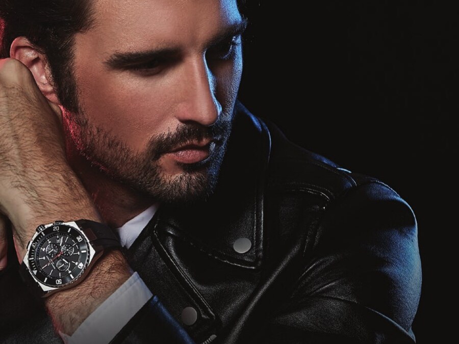 Bernhard H. Mayer PowerMaster series watch — black rubber strap