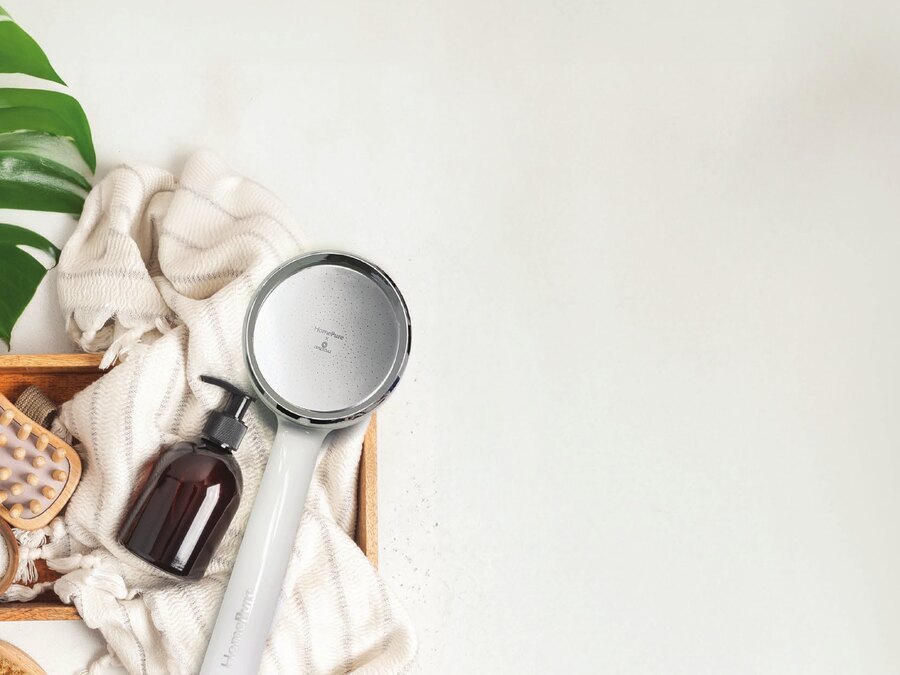 HomePure Rayn energised showerhead flatlay
